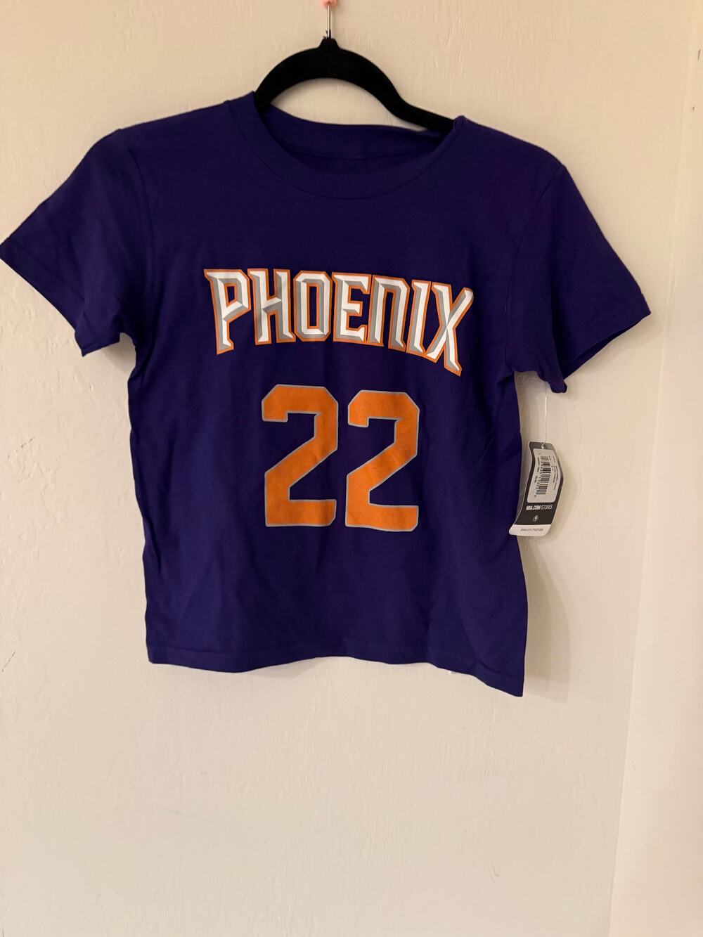 Phoenix Suns Deandre Ayton #22 YOUTH Purple NBA T-shirt Size Small (8) NWT